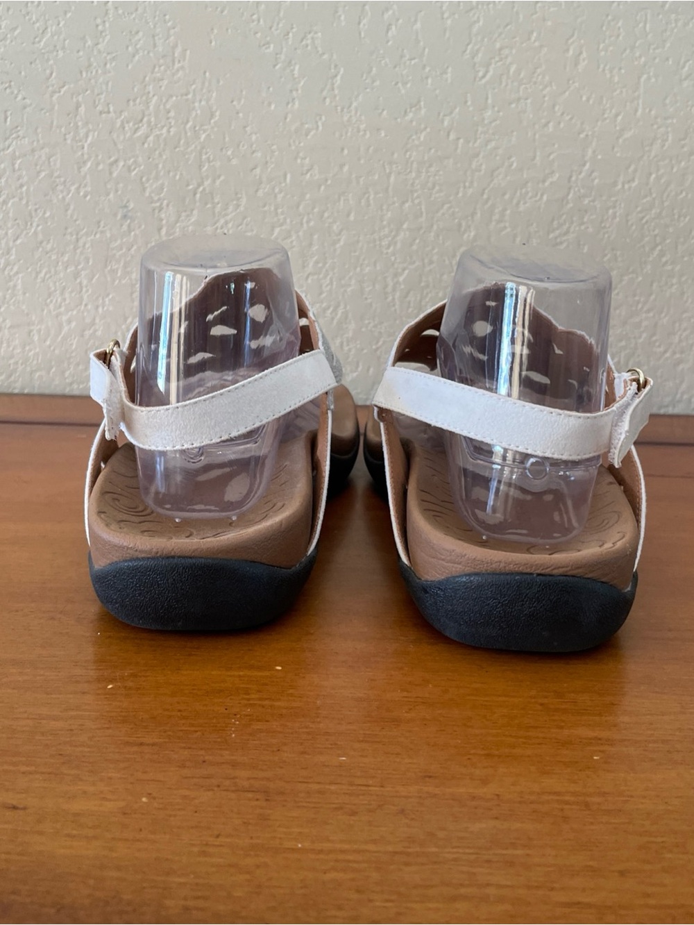 Rockport Ridge Sling Womens Sandals Sz 10 White Silver Bling Leather Laser Cut - Picture 11 of 14